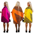 C6693 cross-border   fashion women's printed color block pullover long sleeve mini dress