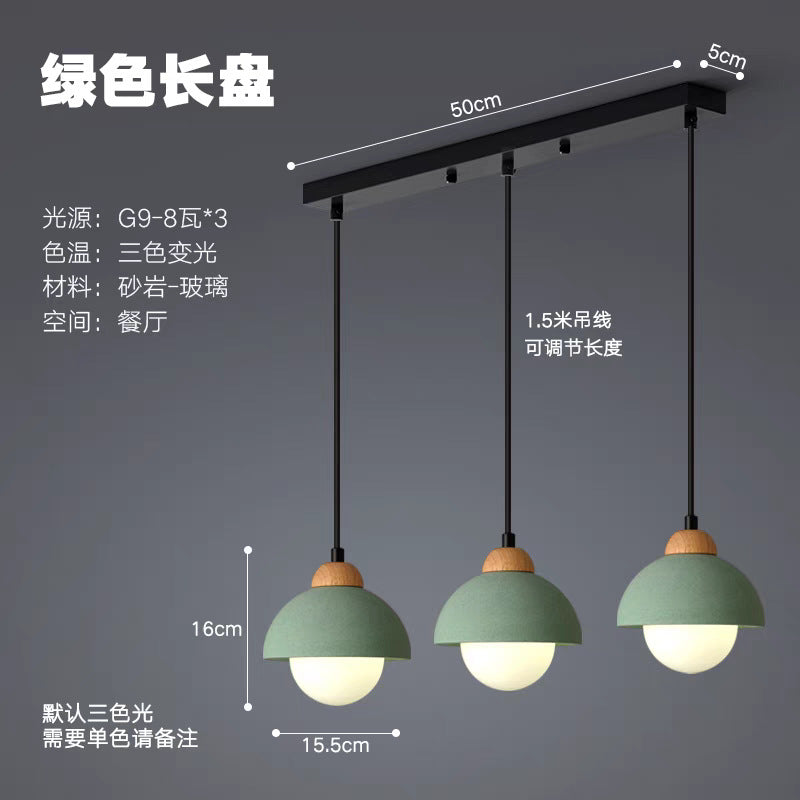 Classy bedroom bedside small chandelier single head medieval wabi-sabi style japanese styleretro restaurant bar table wood cream style