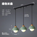Green three-head long plate