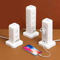 Authentic home & office vertical power strip - multi-outlet, pure copper, with usb ports - tower style