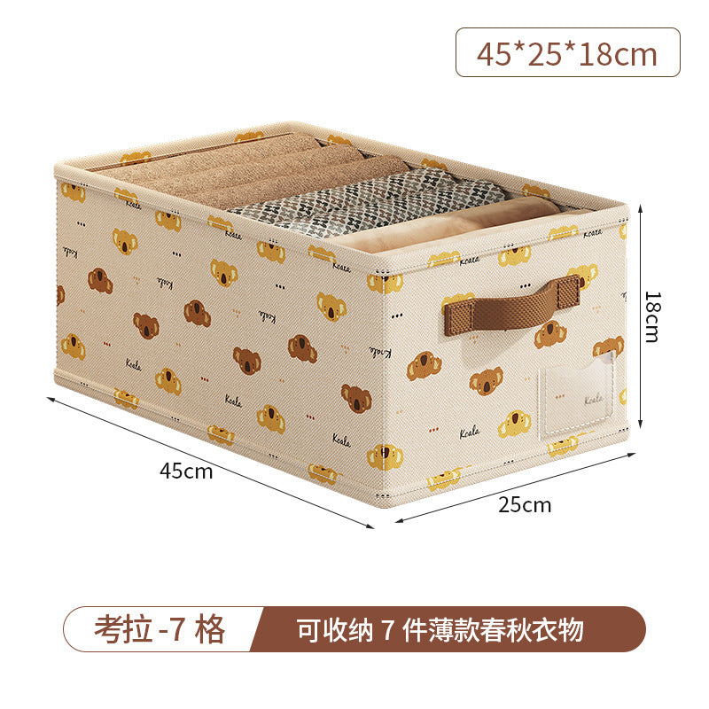 New little red flower divided storage box, underwear organizer, pp board clothes and pants storage solution, clothing storage box
