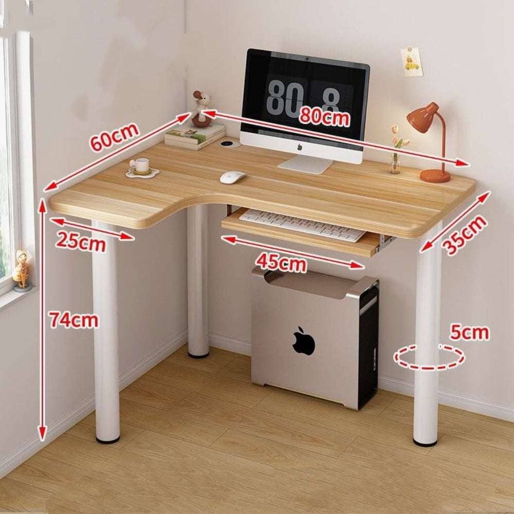 Bedroom corner desk - easy to place study table, corner office desktop computer desk, small home simple desk