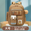 capibala school bag for primary school students, boys in grades 1-3 to 6, large capacity cute capybara stain-resistant backpack