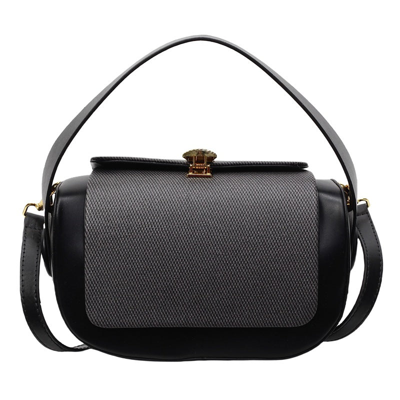 Bag women's high-end box bag 2025 new niche fashion handbag light luxury shoulder bag retro messenger bag