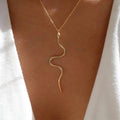 Wholesale snake necklace fashion jewelry - european & american style, summer electroplated, unique & trendy, vintage snake pendant, sweater chain for women
