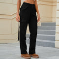 European and american cross-border women's clothing spring & fall new arrival  independent station washed overalls streamer denim casual pants pants