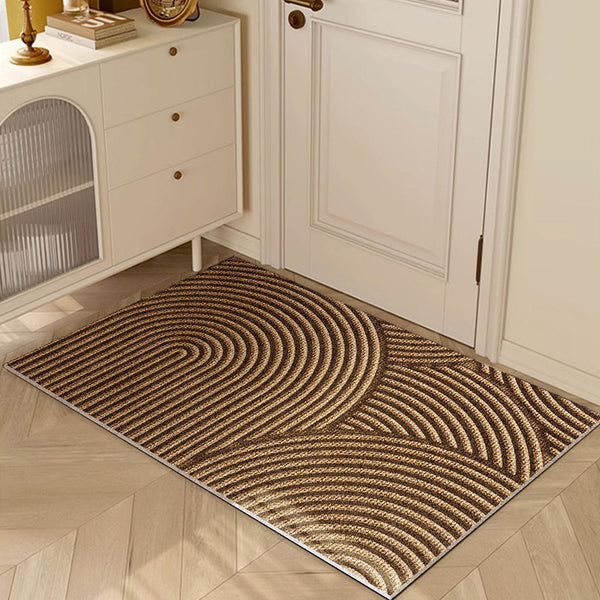 Cross-border simple PVC silk ring entry door floor mat, dirt-resistant gate entrance entrance anti-skid mat 3D visual foot mat