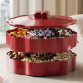 Luxury dried fruit platter - airtight nut & snack display - festive chinese new year home storage box - living room coffee table fruit bowl