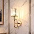 Postmodern light luxury crystal wall lamp - nordic style bedroom bedside lamp, living room background wall, hotel stairway aisle light