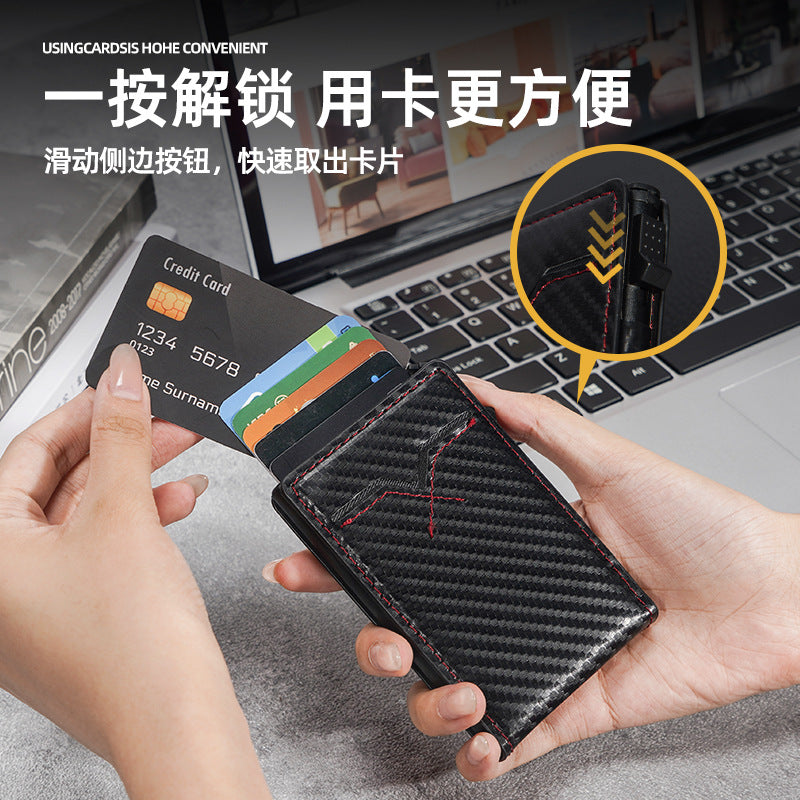 Customized card bag, card box, advanced sense,  anti-degaussing RFID aluminum alloy PU wallet, business card box, business card holder.