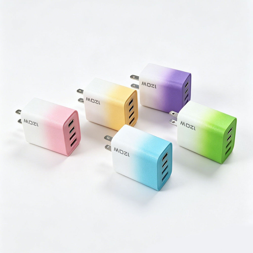 Wow customized 120w fast charging charging head dual usb + dual type-c multi-port charging suitable for apple and android phones