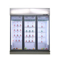 Qianxi supermarket special beverage cabinet refrigerated display cabinet commercial vertical air-cooled refrigerator vegetable milk fresh-keeping freezer