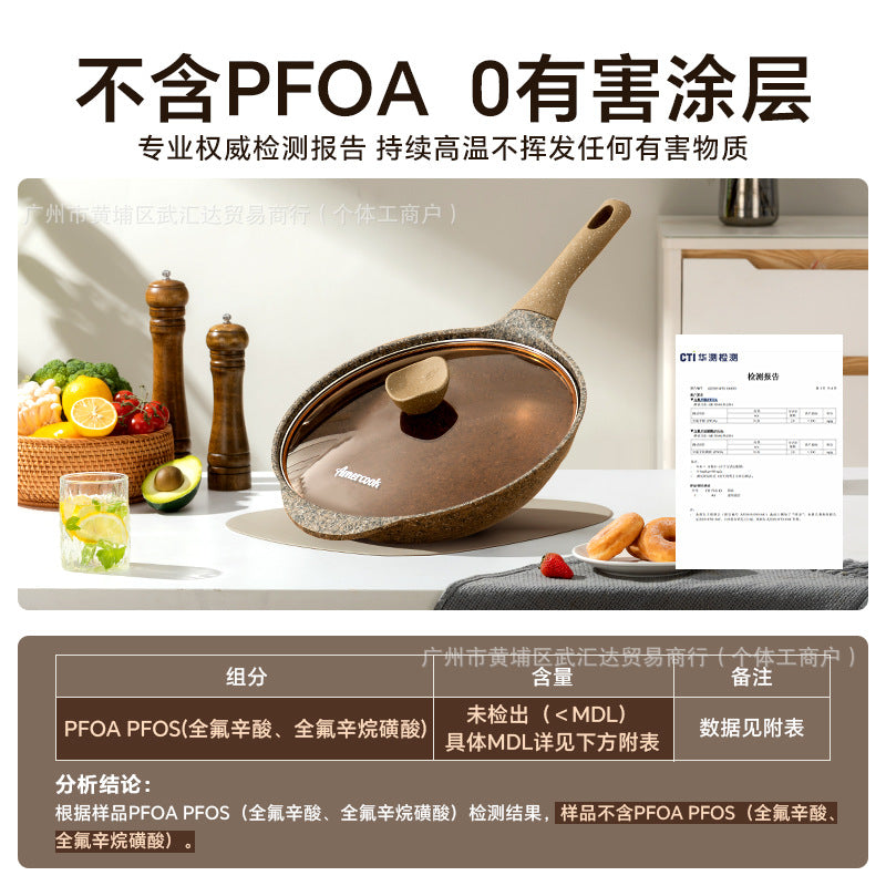 Alfita granite non-stick titanium wok - suitable for gas and induction cooktops