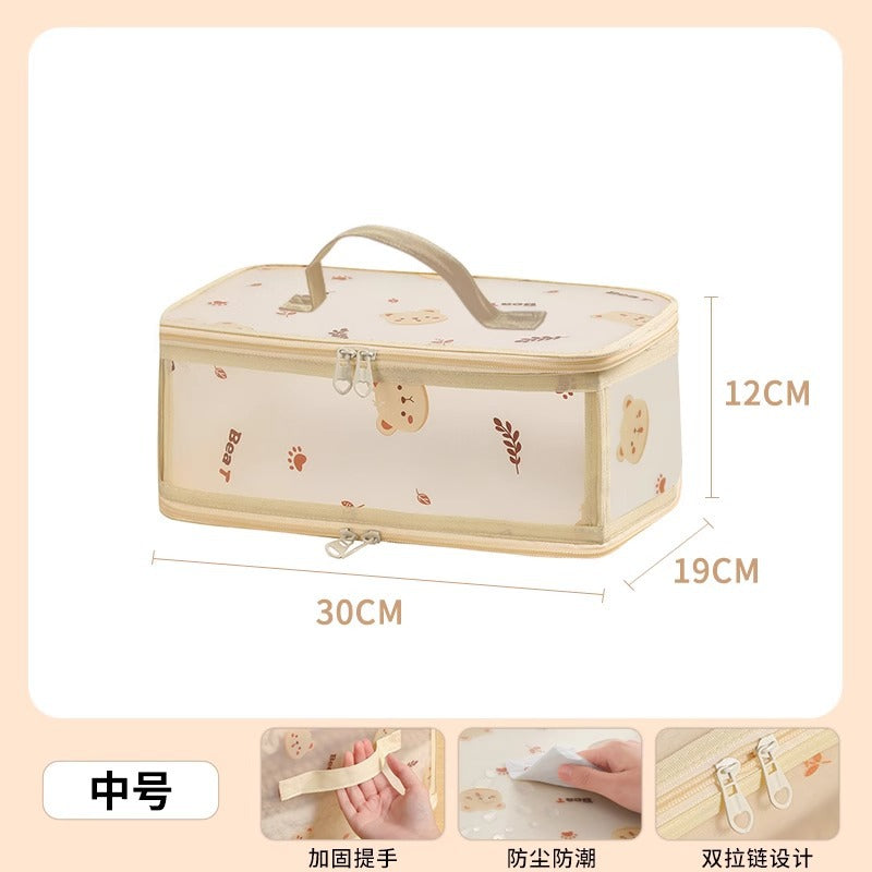 Clothes storage box Household large-capacity foldable storage box Pants layered finishing box Wardrobe storage artifact
