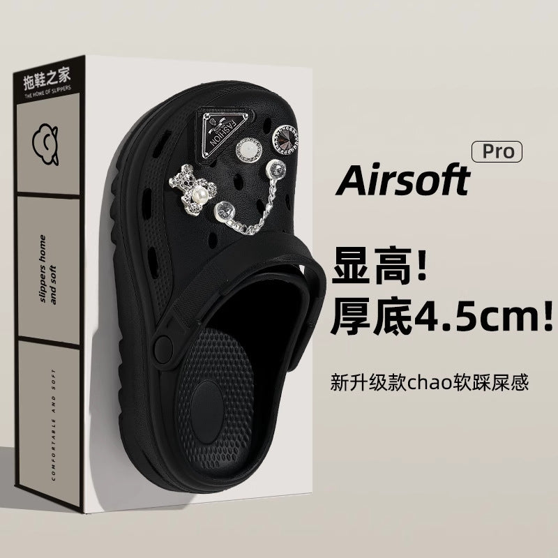 2025 new women's platform clogs: summer outdoor anti-slip, odor-resistant, beach-friendly, cloud-like comfort sandals