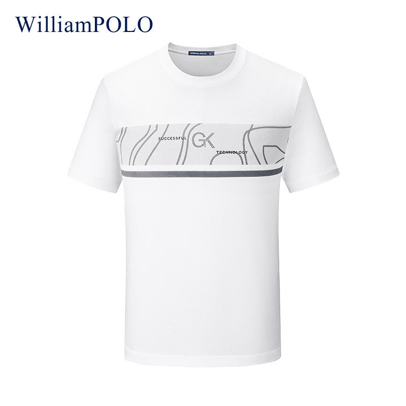 Emperor Paul short-sleeved men's summer new boys short-sleeved polo casual top round neck pullover young men's T-shirt