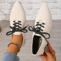 Exportplus size spring new arrivalplaid low heel pointed toe fashion deep mouth soft bottom front tie back tweed styleflats women