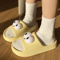 Thick soleeva slippers for women to wear outside summerfashion home indoor cute big eyes couple sandals