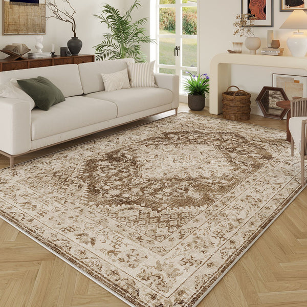 Cross-border fine cashmere living room carpet, Persian style coffee table mat, American retro high-end wear-resistant and non-slip floor mat
