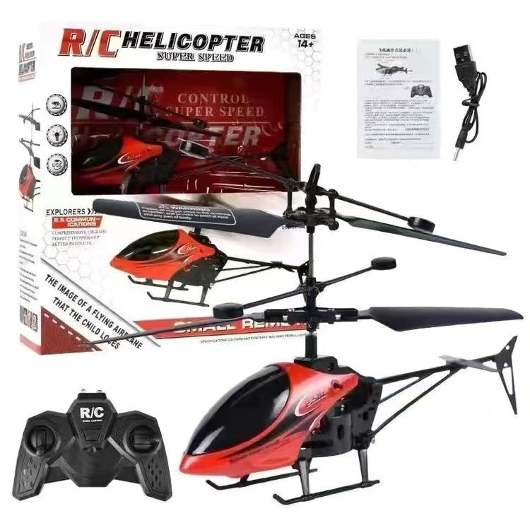 remote control helicopter 3.5 channels rechargeable and drop-resistant controllable left and right drone aircraft kids toys