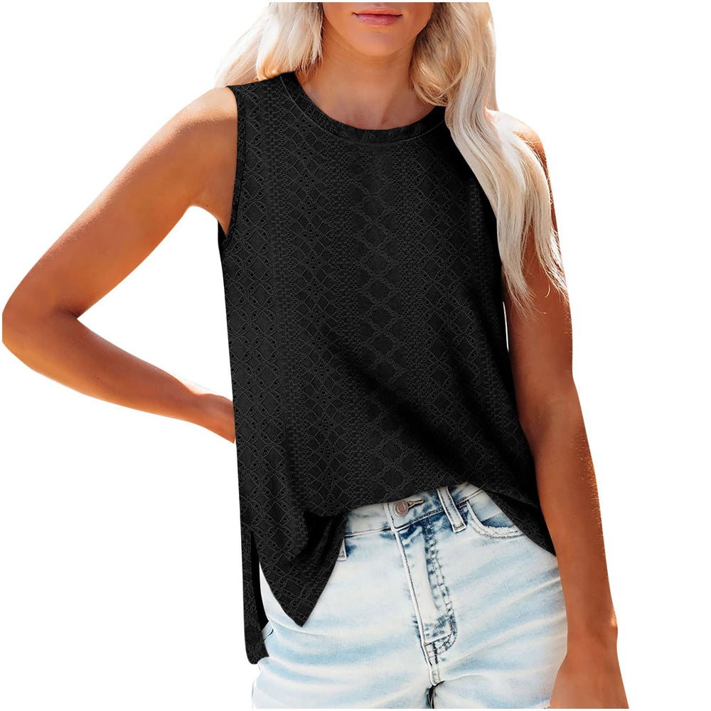 cross-border  foreign trade plus size women's tank top slit t-shirt ladies' top