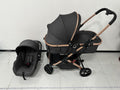 Baby stroller with carrycot, multifunctional, reclining, lightweight, foldable, two-way, high-view, newborn infant carriage