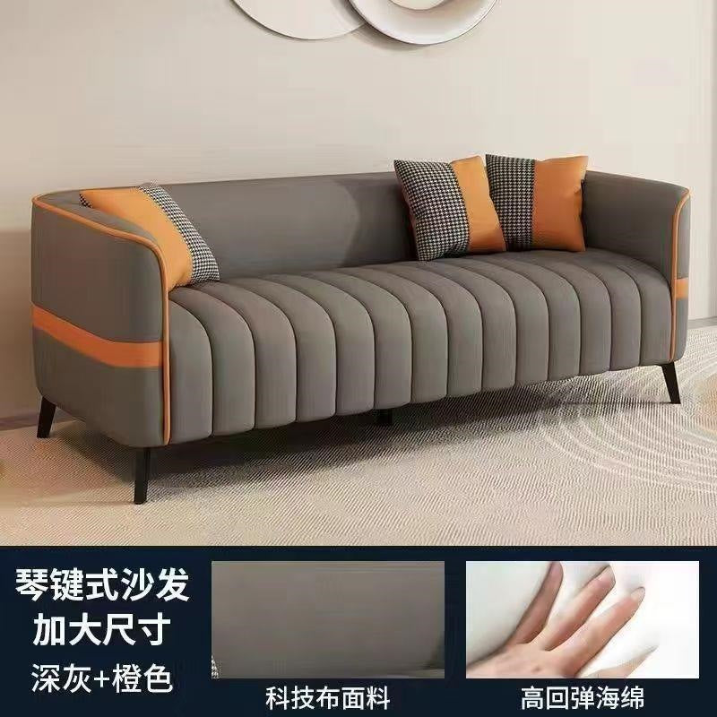 Sofa small apartment apartment office clothing store rest area reception beauty salon double three-seater sofa living room