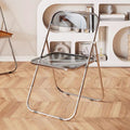 Transparent acrylic chair folding chair simple portable photo folding stool ins style popular makeup chair for home