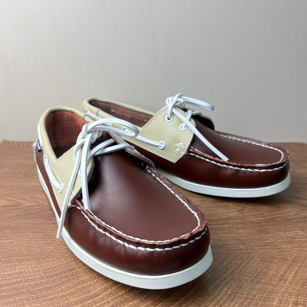 Genuine leather sailing shoes, slip-on loafers, classic low-top casual men's shoes, british trendy business casual shoes, real shots