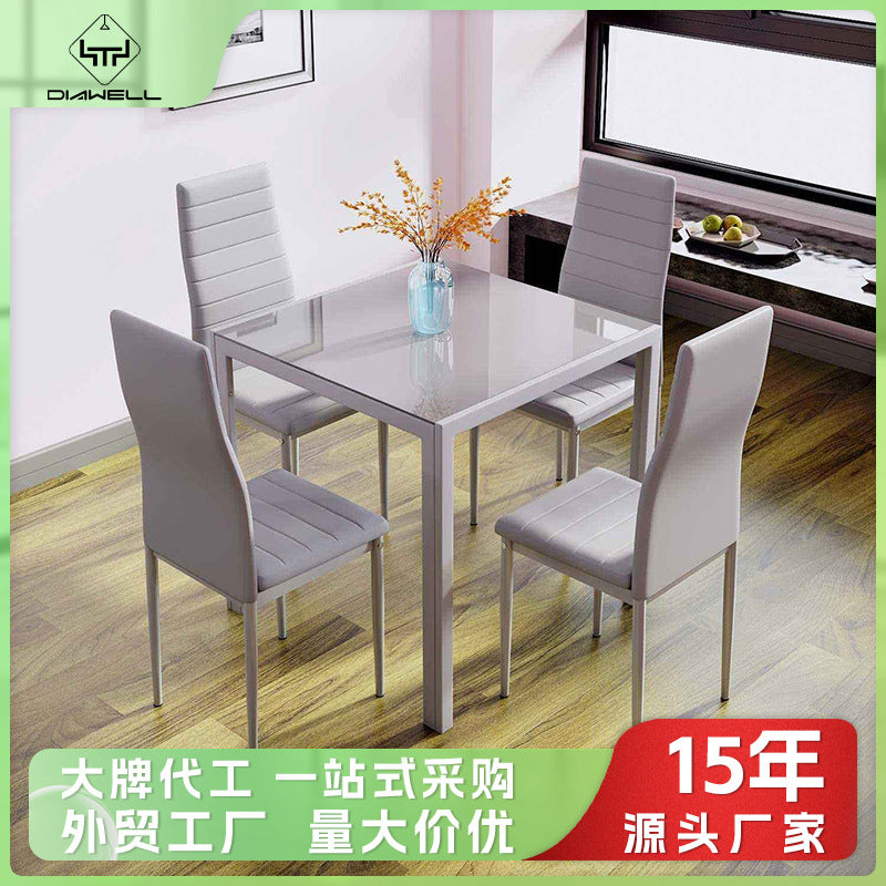 Personalized export tempered glass dining table and chairs transparent rectangular dining table wayfair dining table