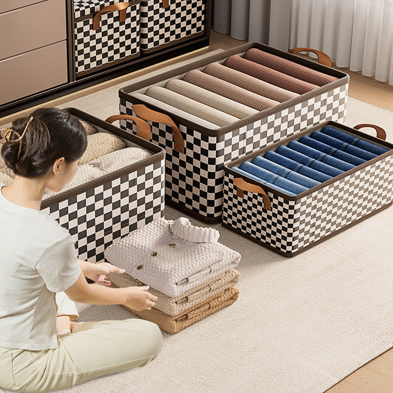 Clothes, pants storage, household drawer-type wardrobe, clothing fabric layering artifact, folding storage basket, finishing box