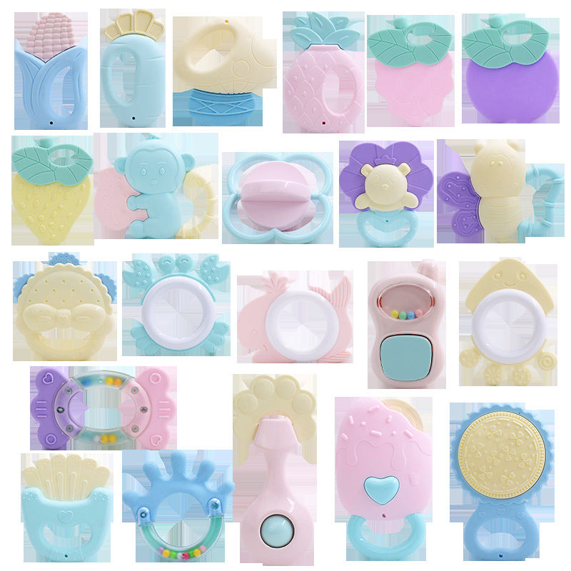 Bulk rattle can be boiled teeth bite baby rattle hand ring ball bulk bed hanging bell baby toy accessories