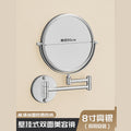 Wall-mounted makeup mirror, beauty mirror, cross-border bathroom folding double-sided magnifying round mirror, hotel bathroom vanity mirror