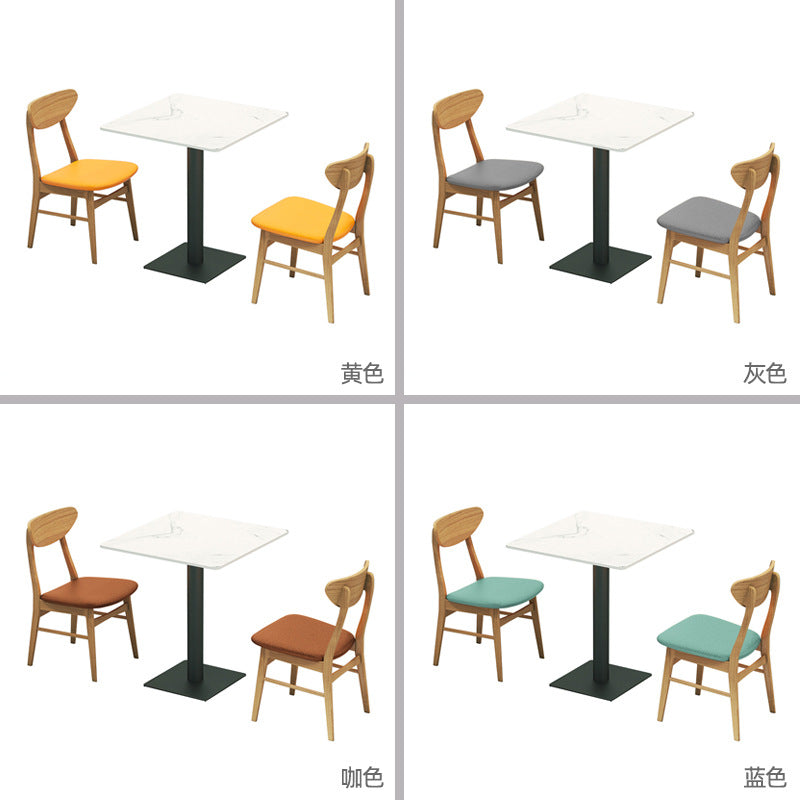 Company staff canteen catering snacks fast food restaurant dining table and chair commercial combination powder shop noodle shop restaurant restaurant school