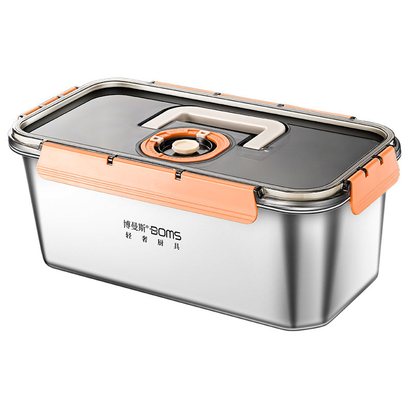 304 stainless steel crisper sealed leak-proof high temperature lunch box large capacity food grade refrigerator storage box wholesale