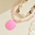 Natural gravel necklace wholesale fashion cross-border jewelry women's bohemia simple fashion ocean shell sweater chain