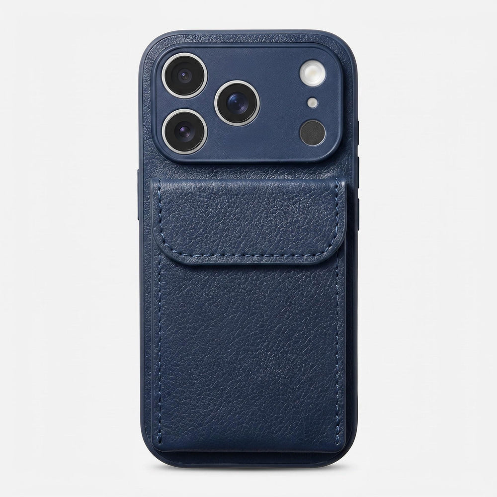 iphone 17 pro max leather case card holder phone case apple 16 vegan leather matte anti-drop protective cover