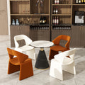 Milo sales office reception desk set - table and four chairs for consultations, modern style for photography studios, business hotels, and dining