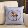 Horse year throw pillow cover sofa cushion simple light luxury high-end silk satin bedroom living room bedside cushion cover
