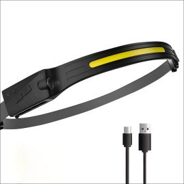 Cross-border outdoor multi-functional silicone adventure fishing portable cob flood light headlamp strong light sensor headlamp