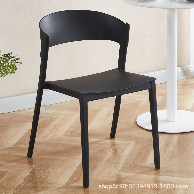Danish designer chair - minimalist creative visitor chair for home, casual nordic dining chair, backrest chair for cafes and bubble tea shops