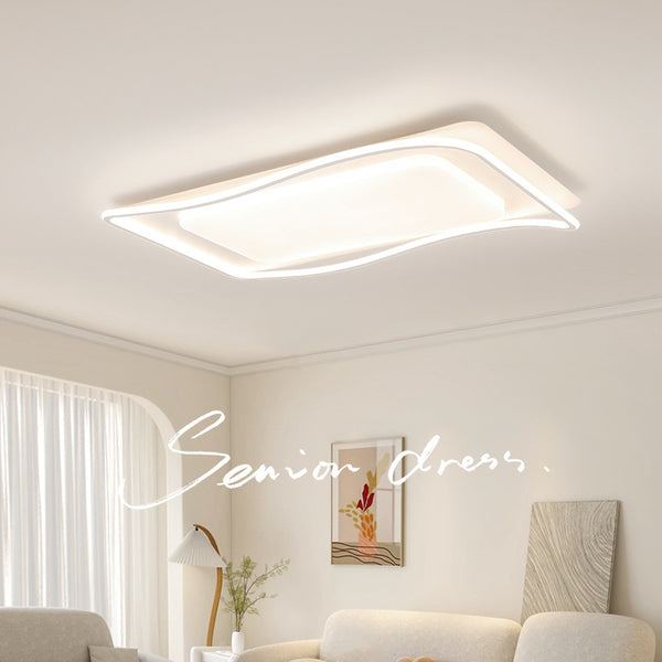[Strict Selection] Cream Wind Minimalist Living Room Main Light Modern Simple Atmospheric Eye Protection Ceiling Light Zhongshan Home Improvement Lighting