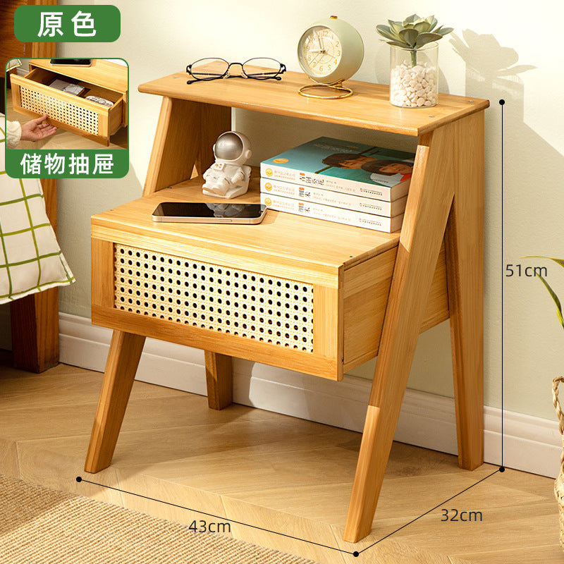 Bedroom bedside table accessible luxury small for home ultra-narrow bedside cabinet bedside storage cabinet modern casual side cabinet