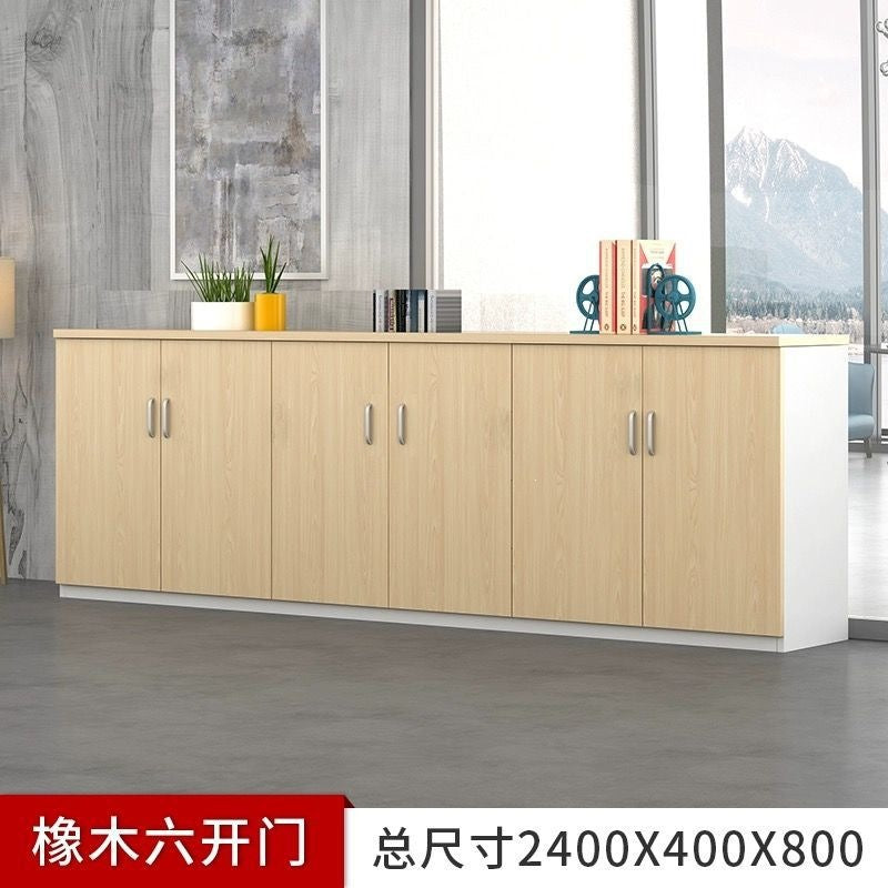 Office file cabinet partition cabinet wooden wall-mounted information cabinet table side tea cabinet with lock storage low cabinet storage cabinet