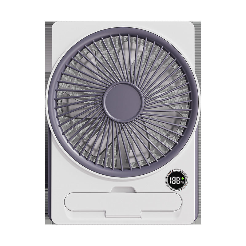 New arrival desktop fan usb handheld dormitory portable five-speed small outdoor silent digital display card small fan