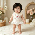 Baby girl's lightweight princess dress summer romper cute bodysuit dress full month & 100-day celebration outfit