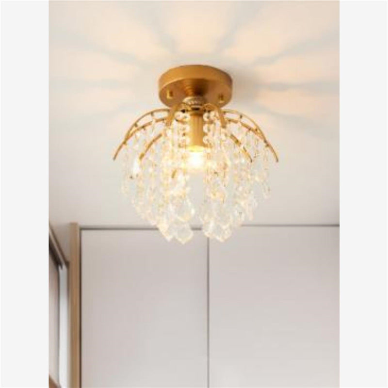 Modern minimalist creative hallway entryway ceiling light, light luxury crystal italian style popular corridor balcony walk-in closet lighting fixture