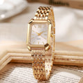 2025 new luxury dial stainless steel band women's watch - student fashion minimalist square quartz wristwatch - wholesale