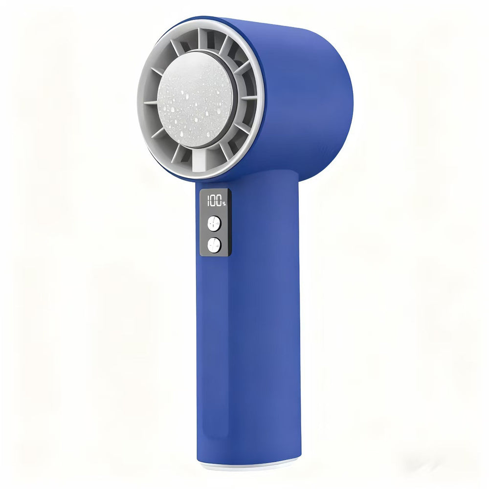 high-speed handheld cooling fan usb rechargeable mini digital display turbine violent high wind small fan s006