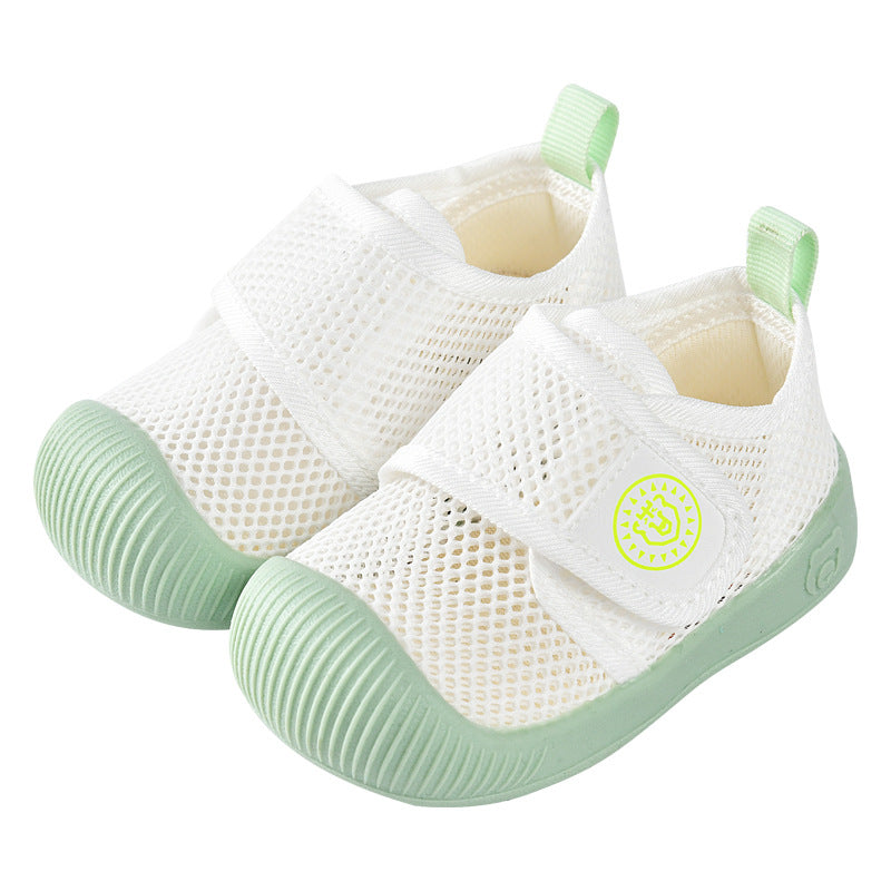 Baby sandals for boys, summer first walker shoes, 0-1-2 years old infant anti-slip soft sole mesh shoes for babies and toddlers, baby girl shoes